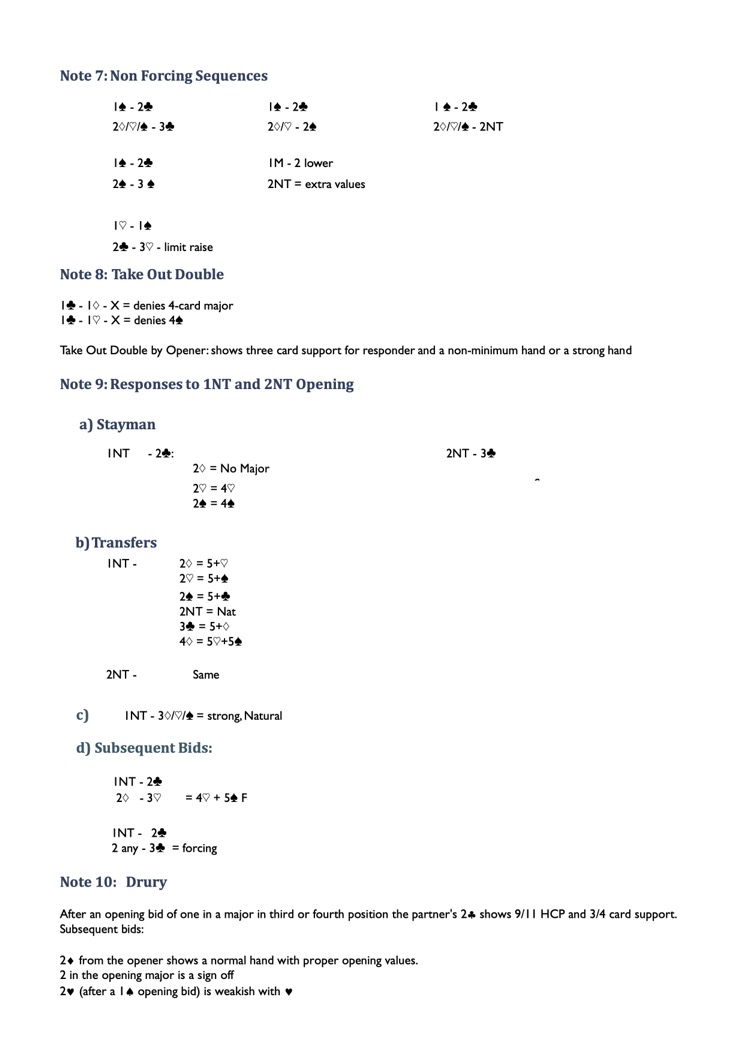 WBF Standard Card Notes 2