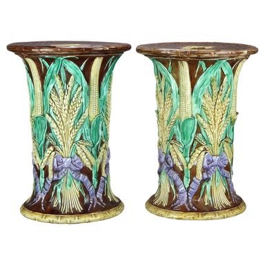 English Majolica Garden Seats