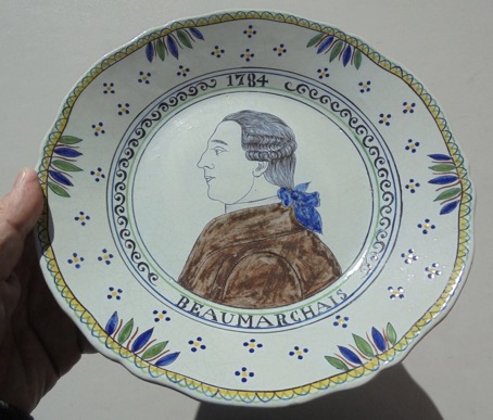 French Faience Portrait Plate